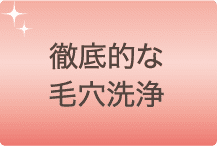 徹底的な毛穴洗浄